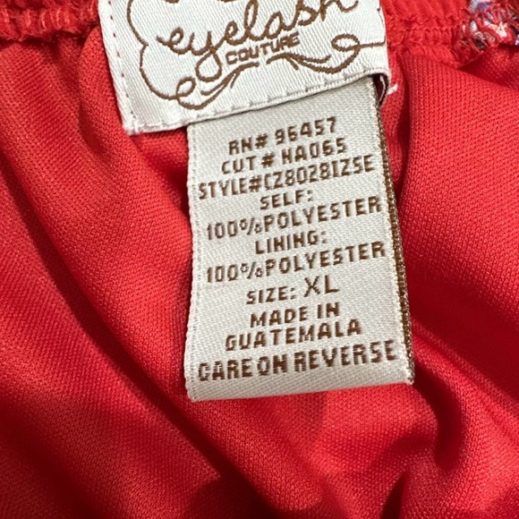 Eyelash Couture XL Sundress Red Multi Floral Lined Cottagecore Romantic - Picture 5 of 5